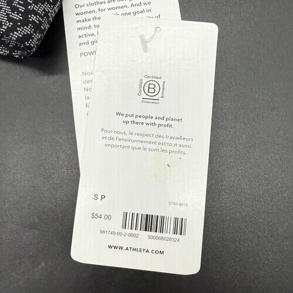 Athleta Black Medium impact Ultimate Textured Sports Bra Womens Size Small NEW - Picture 5 of 6